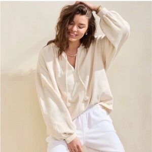 Aerie Easy Street sweatshirt in Natural, size Large